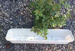 Ящик балконный мраморный 80 см, пластик