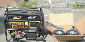 Бензогенератор huter DY8000LX С колёсами