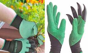 Перчатки с когтями garden genie gloves