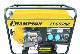 Генератор Champion LPG6500E Газ,Gaz сжиженный/бензин