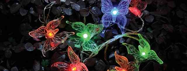 Светильник на солнечной батарее бабочки