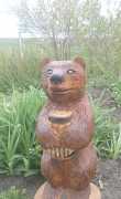 Садовая скульптура(медведь) (гриб) дерево