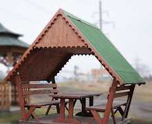 Беседка "Теремок" с потолком деревянная