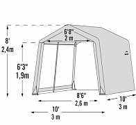 Тентовый сарай Shelter Logic 3х3х2.4 м